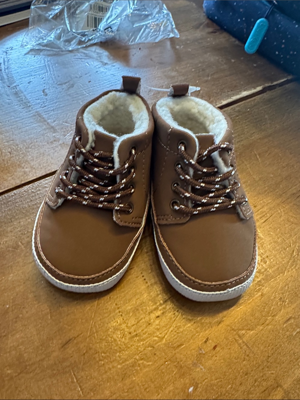 Gap Brown Faux-Shearling Moccasin Booties